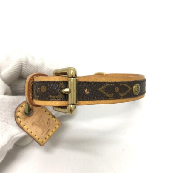 LOUIS VUITTON M58071 Monogram Collier BaxterMM for dogs/pets Collar Brown - Picture 3 of 11